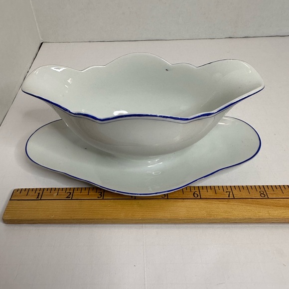 Bareuther Bavaria Hand Painted Gravy Boat with under plate - Picture 5 of 5